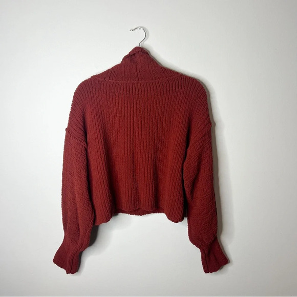Free People Be Yours Turtleneck Burgundy - Picture 5 of 6